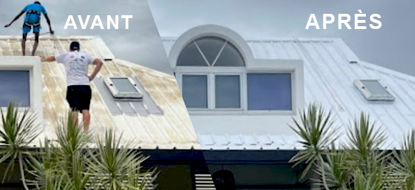 TECHNITOITURE974 : votre artisan couvreur dans l'île de la réunion 974 : travaux de couverture, réparation, entretien toiture en tôle, pose de gouttières, Nettoyage, démoussage toit tôle, traitement de la rouille, étanchéité, resserrage de boulons et peinture hydrofuge toiture, ravalement peinture façade, nettoyage des extérieurs.